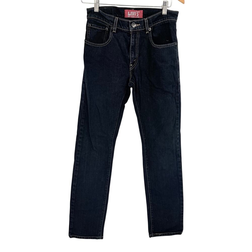Levis 510 Super Skinny Boys Jeans Sz 18 29x29 Y2K Indie Denim Grunge Dark Wash